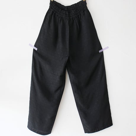TRAVAIL MANUEL トラバイユマニュアル　キュプラドットサッシュワイドパンツ　#ブラック