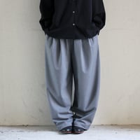 TRAVAIL MANUEL トラバイユマニュアル　ウォームツイルコクーンパンツ　#ブラック、杢グレー、オートミール　【送料無料】