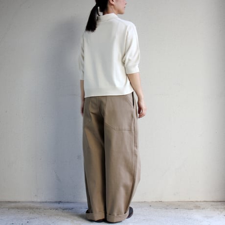 ASEEDONCLOUD アシードンクラウド　HandWerker　Khaki Denim HW Wide Trousers ワイドトラウザー  #KHAKI 【送料無料】