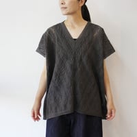 soil ソイル　ALL LACE FRENCH SLEEVE PONCHO #チャコール　【送料無料】