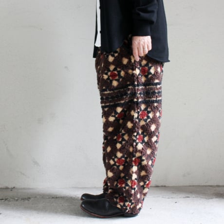 ASEEDONCLOUD アシードンクラウド　Station floor pattern trousers  #Brown  【送料無料】