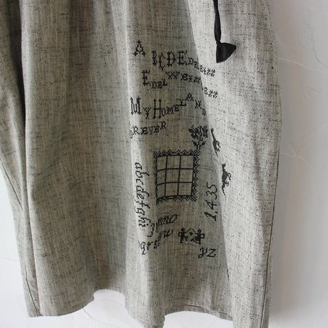 ASEEDONCLOUD アシードンクラウド　Sampler cloth Memories pullover dress #Light Grey  【送料無料】