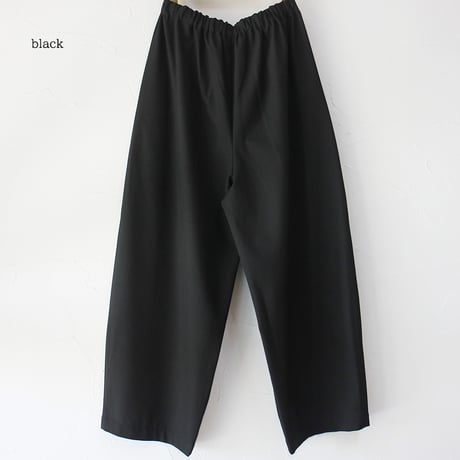 TRAVAIL MANUEL トラバイユマニュアル　ウォームツイルコクーンパンツ　#ブラック、杢グレー、オートミール　【送料無料】