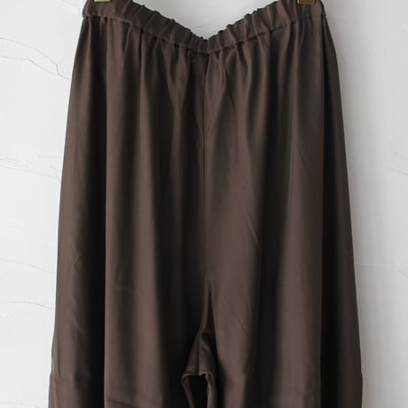 **SALE** TRAVAIL MANUEL トラバイユマニュアル　キュプリル3タックキュロット　#ブラウン
