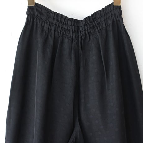 TRAVAIL MANUEL トラバイユマニュアル　キュプラドットサッシュワイドパンツ　#ブラック