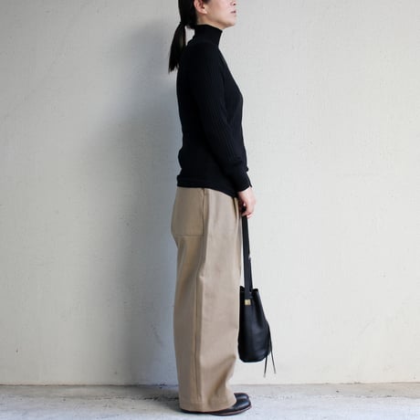 ASEEDONCLOUD アシードンクラウド　HandWerker　Khaki Denim HW Wide Trousers ワイドトラウザー  #KHAKI 【送料無料】