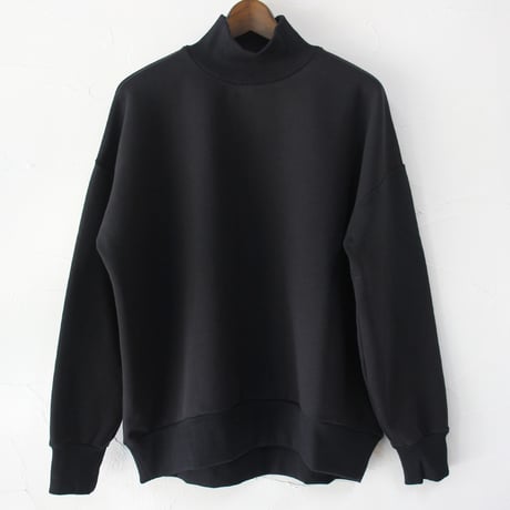 TRAVAIL MANUEL トラバイユマニュアル　プラッシュ裏毛ハイネックプルオーバー　#ブラック、杢グレー、クリーム