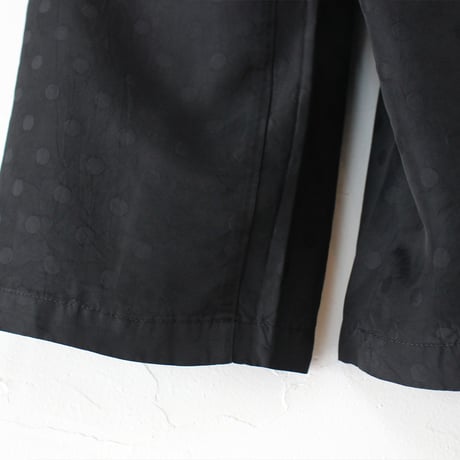 TRAVAIL MANUEL トラバイユマニュアル　キュプラドットサッシュワイドパンツ　#ブラック
