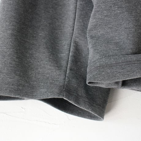 ARTE POVERA アルテポーヴェラ　ウール混ダンボールニット2タックワイドパンツ　#ダークグレー