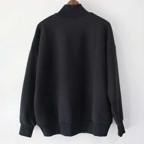 TRAVAIL MANUEL トラバイユマニュアル　プラッシュ裏毛ハイネックプルオーバー　#ブラック、杢グレー、クリーム