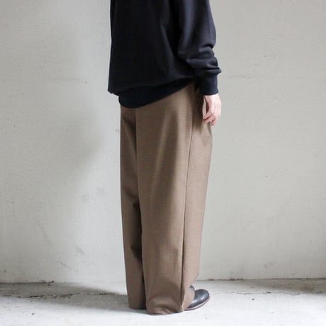 TRAVAIL MANUEL トラバイユマニュアル　ガンクラブチェックプランパンツ　#グレー、ブラウン　【送料無料】