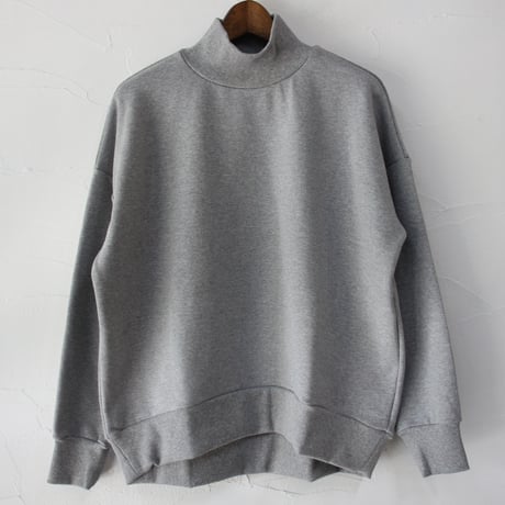 TRAVAIL MANUEL トラバイユマニュアル　プラッシュ裏毛ハイネックプルオーバー　#ブラック、杢グレー、クリーム