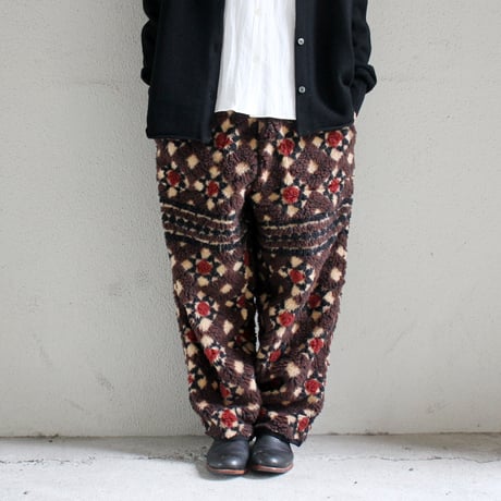 ASEEDONCLOUD アシードンクラウド　Station floor pattern trousers  #Brown  【送料無料】
