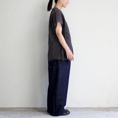 soil ソイル　ALL LACE FRENCH SLEEVE PONCHO #チャコール　【送料無料】