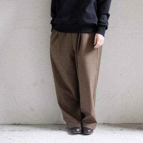 TRAVAIL MANUEL トラバイユマニュアル　ガンクラブチェックプランパンツ　#グレー、ブラウン　【送料無料】