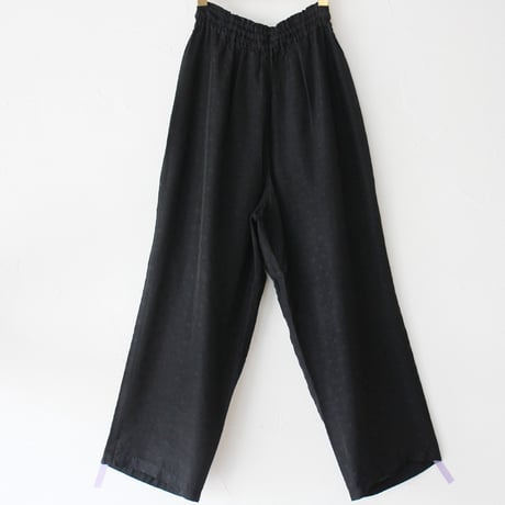 TRAVAIL MANUEL トラバイユマニュアル　キュプラドットサッシュワイドパンツ　#ブラック