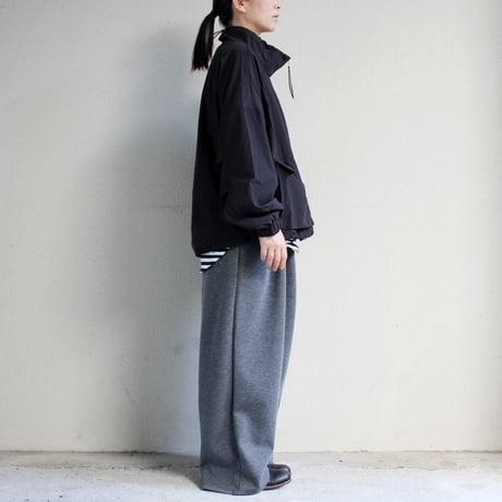 ARTE POVERA アルテポーヴェラ　ウール混ダンボールニット2タックワイドパンツ　#ダークグレー