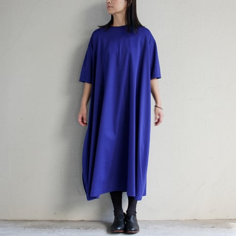 atelier naruse アトリエナルセ　コットンカットソーコクーンワンピース　#ネイビーブルー、ブラック　【送料無料】