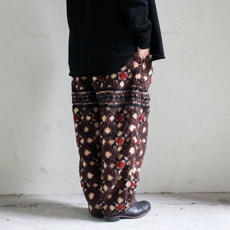 ASEEDONCLOUD アシードンクラウド　Station floor pattern trousers  #Brown  【送料無料】