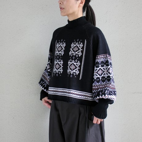 ASEEDONCLOUD アシードンクラウド　Memories pull on knit  #Black  【送料無料】