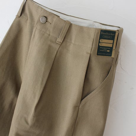ASEEDONCLOUD アシードンクラウド　HandWerker　Khaki Denim HW Wide Trousers ワイドトラウザー  #KHAKI 【送料無料】