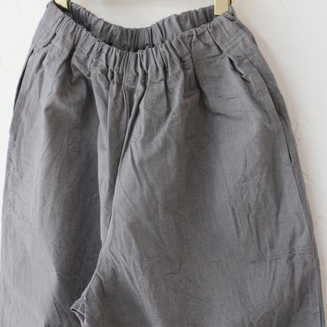 **グレー・ブルー再入荷** homspun ホームスパン　10ozデニムギャザーパンツ　#ホワイト、グレー、ブリーチブルー、ブルー