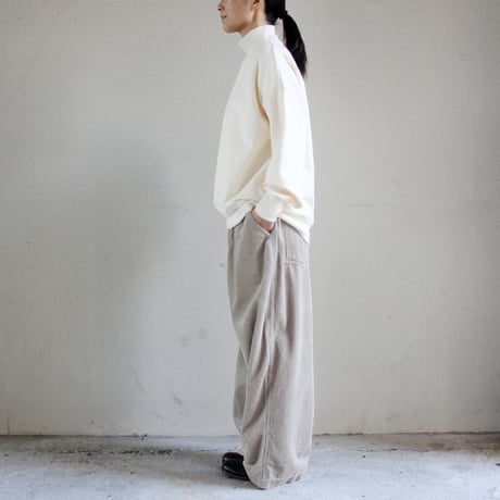 TRAVAIL MANUEL トラバイユマニュアル　サッカーコールデイリーパンツ　#ブラック、ベージュ、オフ白　【送料無料】