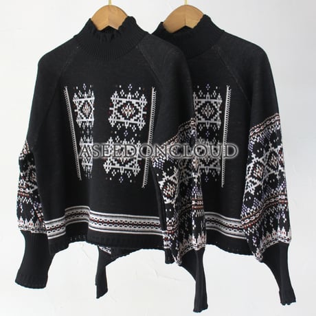 ASEEDONCLOUD アシードンクラウド　Memories pull on knit  #Black  【送料無料】