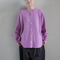 homspun ホームスパン　ラム12Gカーディガン　#パープル、ブラック