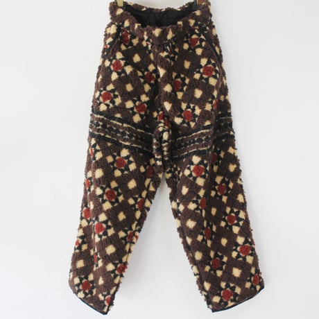 ASEEDONCLOUD アシードンクラウド　Station floor pattern trousers  #Brown  【送料無料】