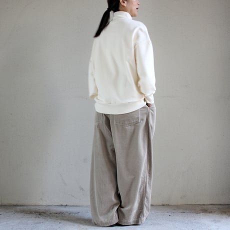 TRAVAIL MANUEL トラバイユマニュアル　サッカーコールデイリーパンツ　#ブラック、ベージュ、オフ白　【送料無料】