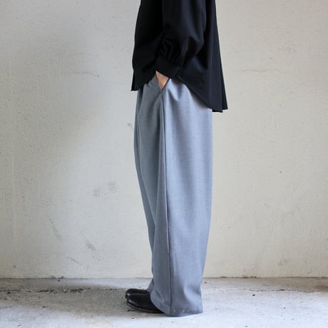 TRAVAIL MANUEL トラバイユマニュアル　ウォームツイルコクーンパンツ　#ブラック、杢グレー、オートミール　【送料無料】