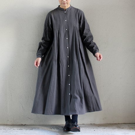 SUSURI ススリ　ログシャツドレス　#charcoal 　【送料無料】
