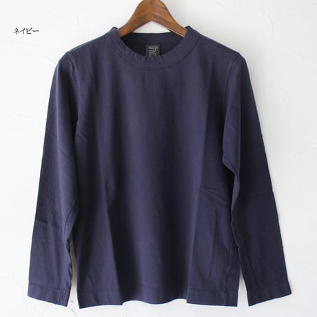 **2026秋冬分到着**　homspun ホームスパン　30/1天竺長袖Tシャツ　#サラシ、ネイビー、ブラック、TOPダークチャコール
