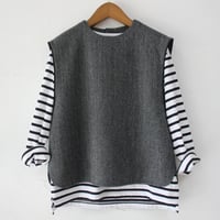 atelier naruse アトリエナルセ　ブリティッシュウールツイード バックボタンリブベスト　british wool tweed back-buttoned rib vest