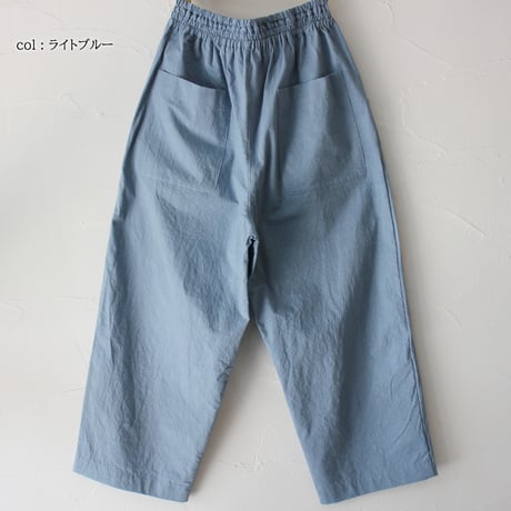 Linenya リネンヤ　コットンイージーパンツ　#ブラックストライプ、モカ、ライトブルー