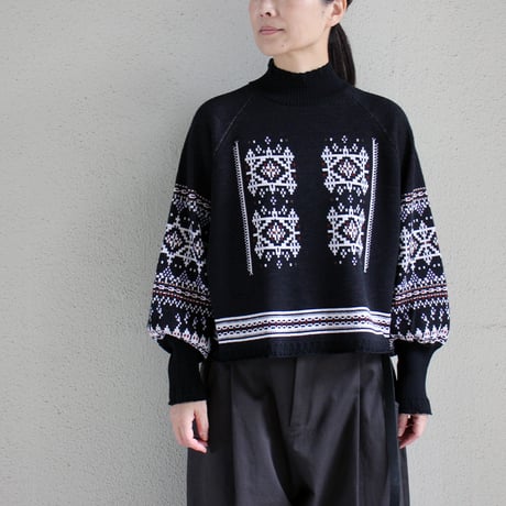 ASEEDONCLOUD アシードンクラウド　Memories pull on knit  #Black  【送料無料】