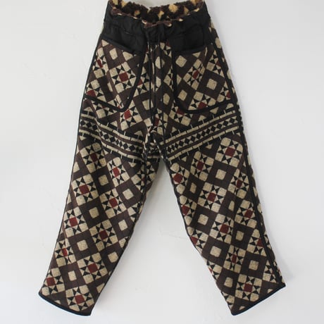ASEEDONCLOUD アシードンクラウド　Station floor pattern trousers  #Brown  【送料無料】