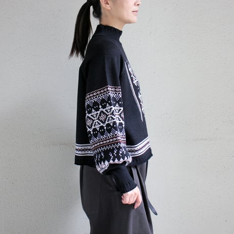 ASEEDONCLOUD アシードンクラウド　Memories pull on knit  #Black  【送料無料】