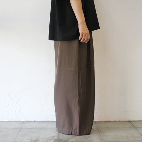 **SALE** TRAVAIL MANUEL トラバイユマニュアル　キュプリル3タックキュロット　#ブラウン