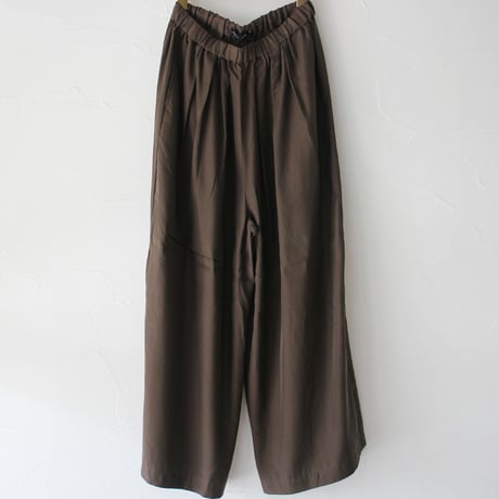 **SALE** TRAVAIL MANUEL トラバイユマニュアル　キュプリル3タックキュロット　#ブラウン
