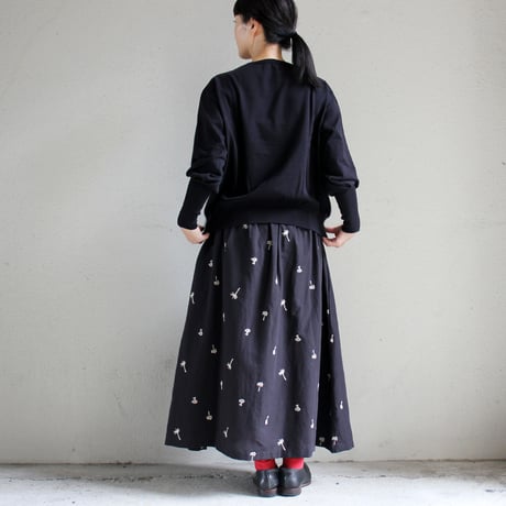 atelier naruse アトリエナルセ　コットンリネンカットインポケットスカート～nohara～cotton linen cut-in pocket skirt　【送料無料】