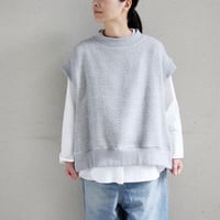 Linenya リネンヤ　ハニカムベスト　#ブラック、グレー、アイボリー　【送料無料】