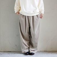 TRAVAIL MANUEL トラバイユマニュアル　サッカーコールデイリーパンツ　#ブラック、ベージュ、オフ白　【送料無料】