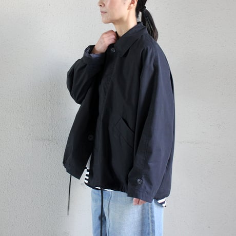 TRAVAIL MANUEL トラバイユマニュアル　ハイカウントウェザーステンブルゾン　#ブラック、カーキ　【送料無料】
