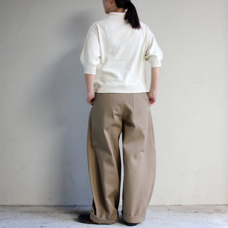 ASEEDONCLOUD アシードンクラウド　HandWerker　Khaki Denim HW Wide Trousers ワイドトラウザー  #KHAKI 【送料無料】