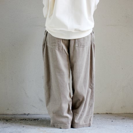TRAVAIL MANUEL トラバイユマニュアル　サッカーコールデイリーパンツ　#ブラック、ベージュ、オフ白　【送料無料】