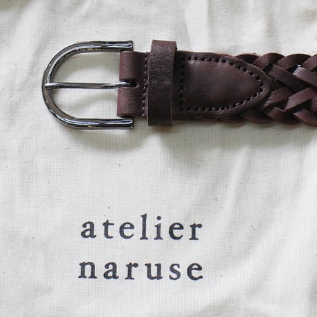 **再入荷** atelier naruse アトリエナルセ　レザーメッシュベルト　leather mesh belt