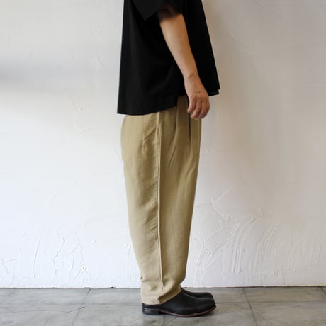 TRAVAIL MANUEL トラバイユマニュアル　ヴィンテージツイル4タックジョッパーズ　#ブラック、ベージュ、ブラウン