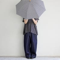 **SALE** homspun ホームスパン　ダンプ小花プリント晴雨兼用長傘　#スミクロ、ブルー、ブラック　【送料無料】